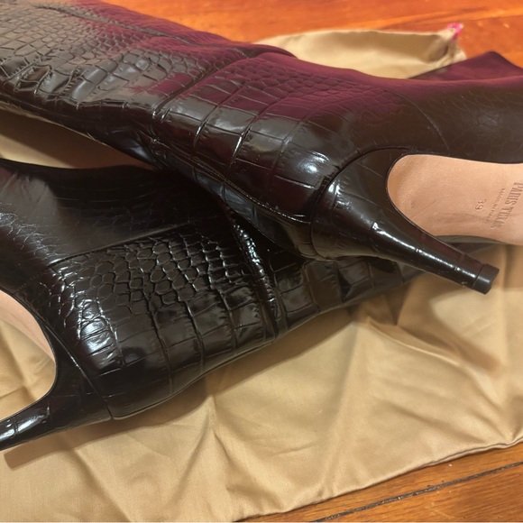 PARIS TEXAS Elegant Black Knee-High Boots - Picture 6 of 9